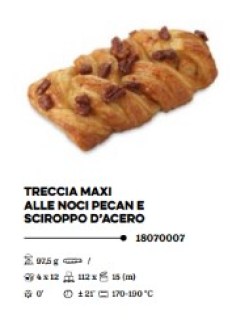 Treccia alle noci pecan e allo sciroppo d’acero Mediterranea Surgelati Teramo Abruzzo